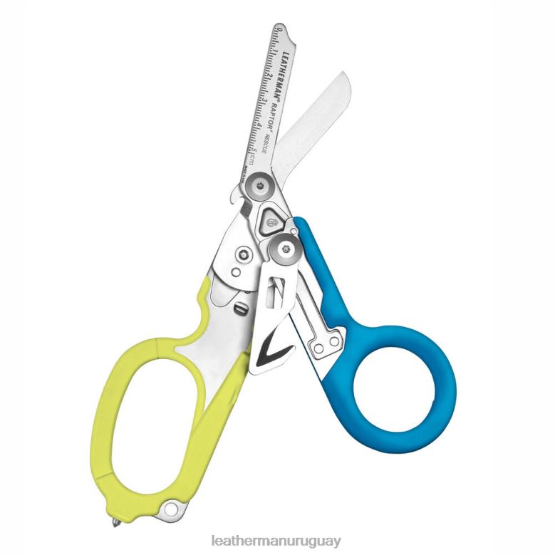 herramienta multiple Leatherman rescate de aves rapaces amarillo azul LVPXF56