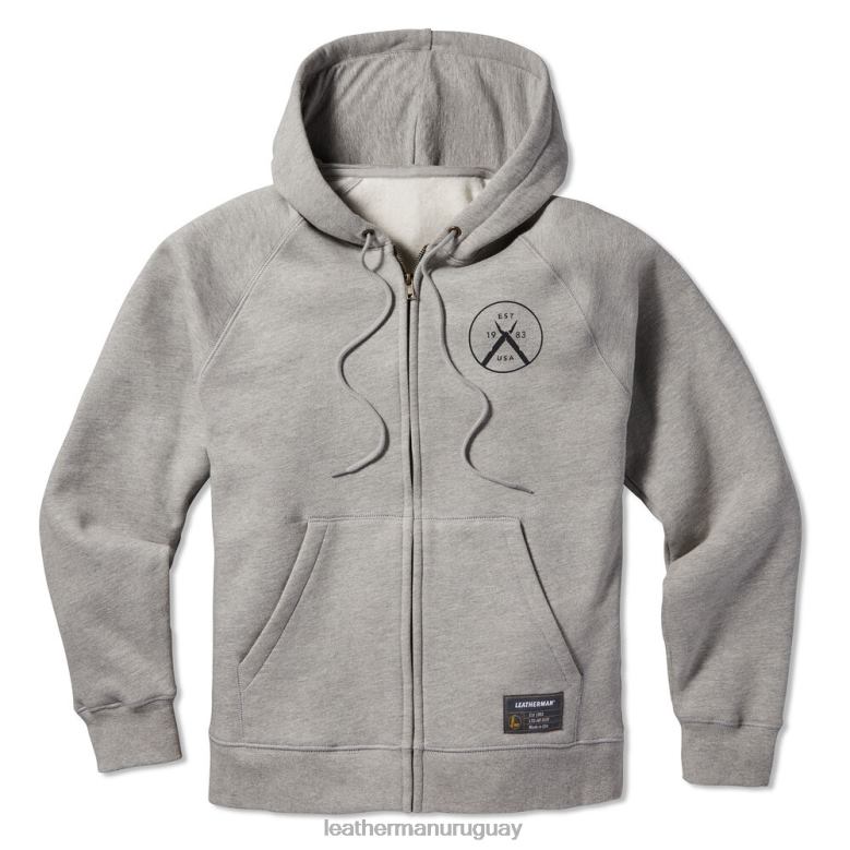 vestir Leatherman sudadera con capucha y cremallera original y multiherramienta gris LVPXF76