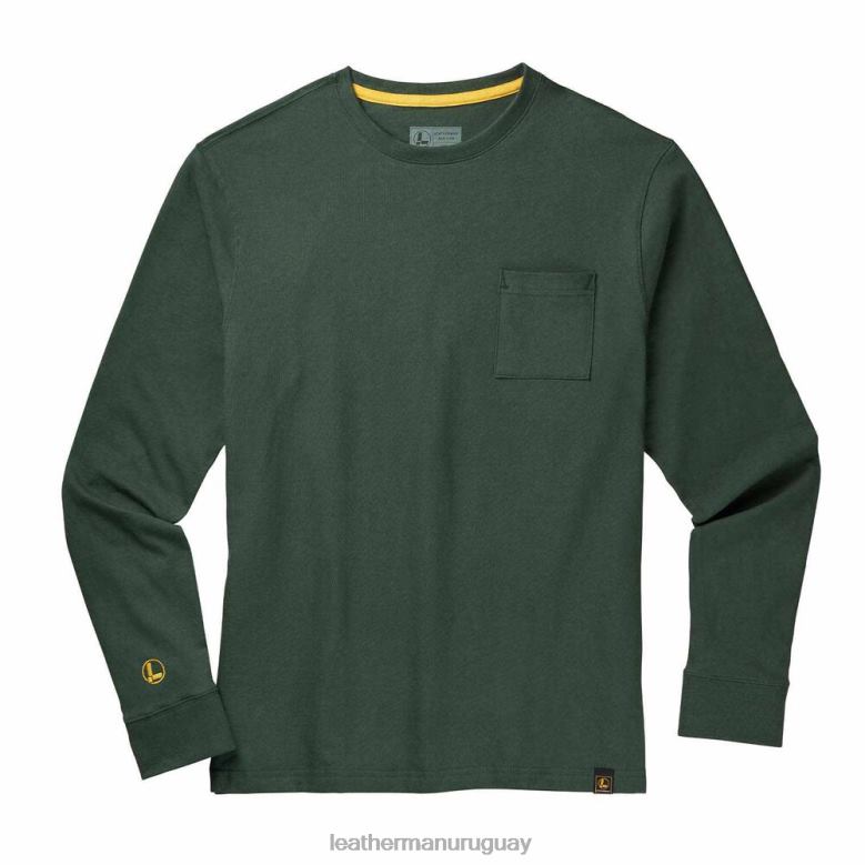 vestir Leatherman camiseta básica de manga larga verde LVPXF87