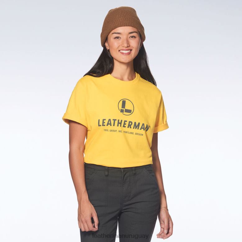 vestir Leatherman camiseta de manga corta con logo en el pecho amarillo LVPXF105