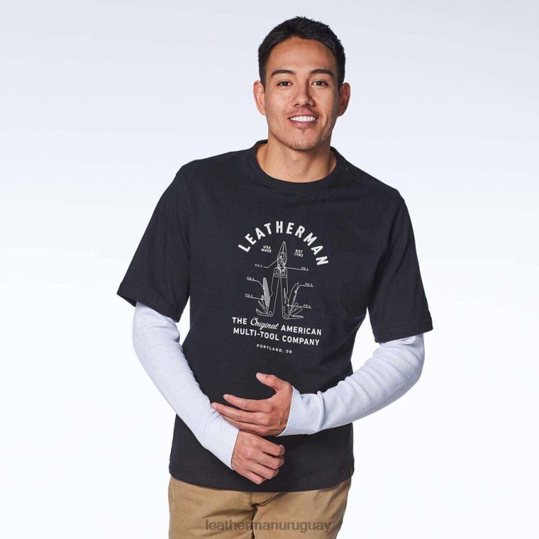 vestir Leatherman camiseta de manga corta herencia pst negro LVPXF97