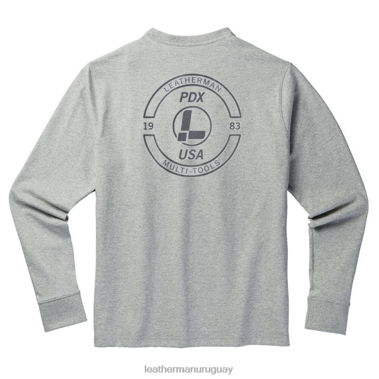 vestir Leatherman camiseta de manga larga con sello de marca gris LVPXF91