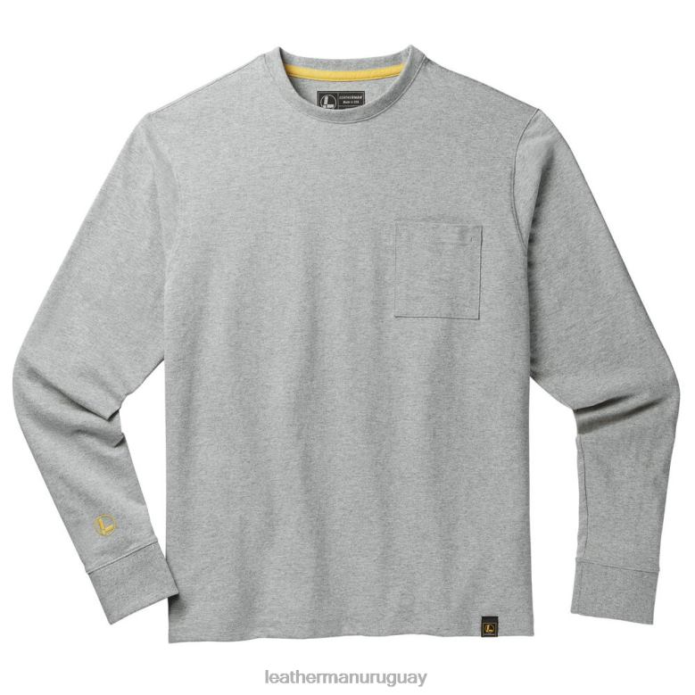 vestir Leatherman camiseta de manga larga con sello de marca gris LVPXF91