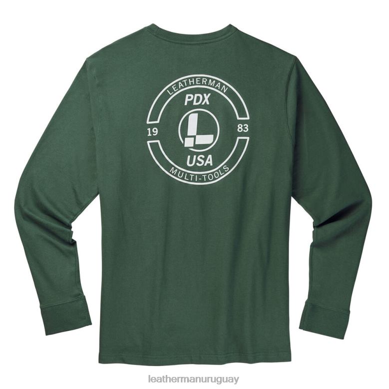 vestir Leatherman camiseta de manga larga con sello de marca verde LVPXF92