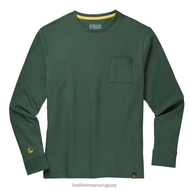 vestir Leatherman camiseta de manga larga con sello de marca verde LVPXF92